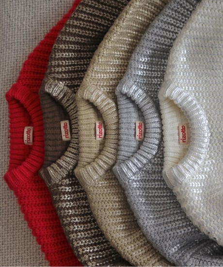 Spice wool volume Knit【Sea salt】