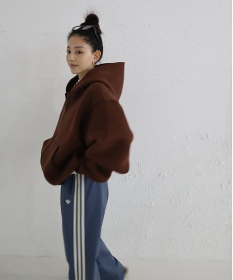 Marshmallow zip hoodie【brown】