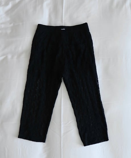 Lace Veil Capri Pants【Black】