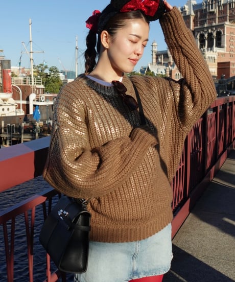 Spice wool volume Knit【Cacao】