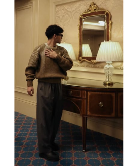 Spice wool volume Knit【Cacao】