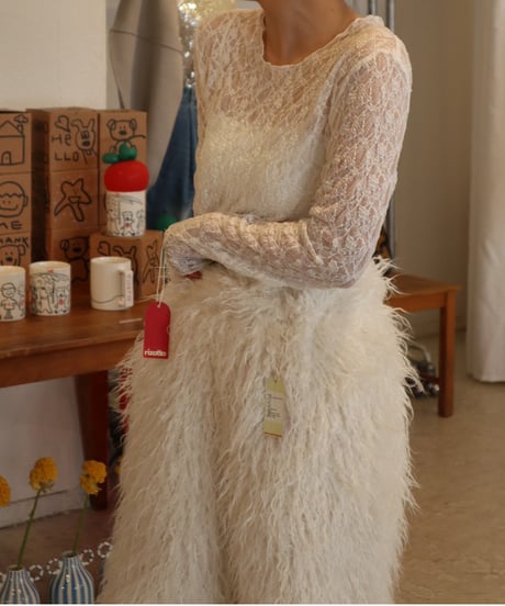 Fluffy Poodle Half Pants【Ivory】