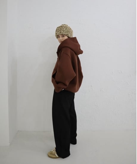 Marshmallow zip hoodie【brown】