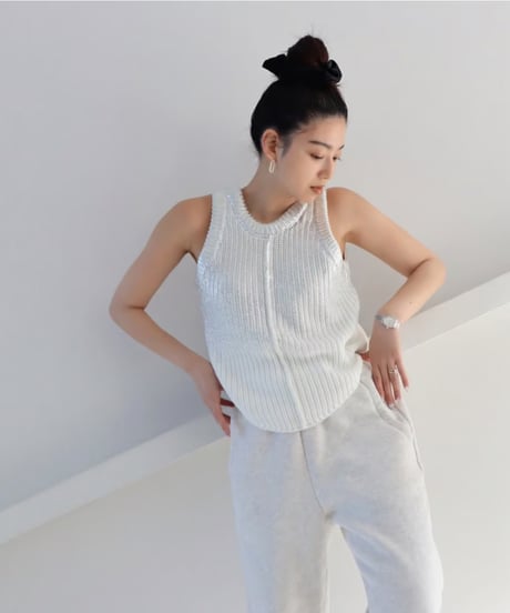 Spice 2way Knit Vest【Sea salt】