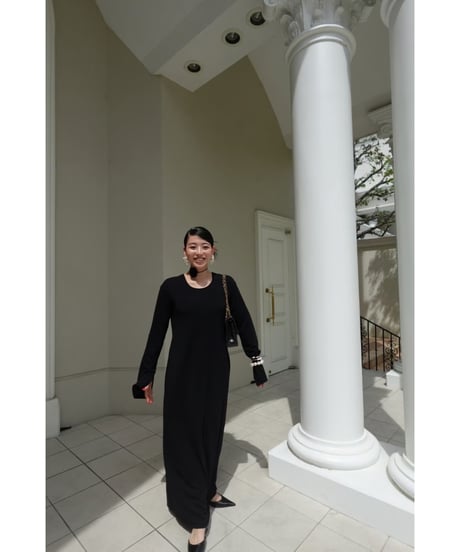 Relaxed dessert dress【black truffe】
