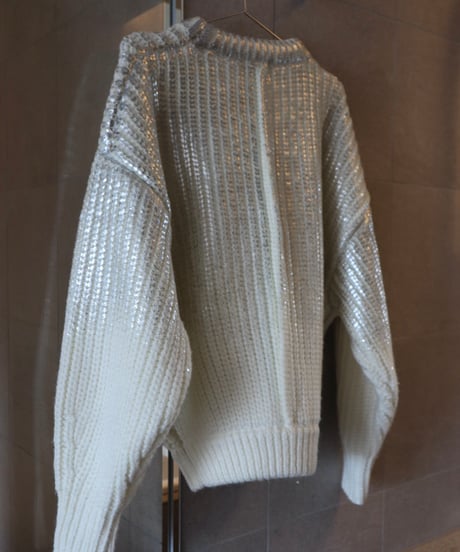 Spice wool volume Knit【Sea salt】