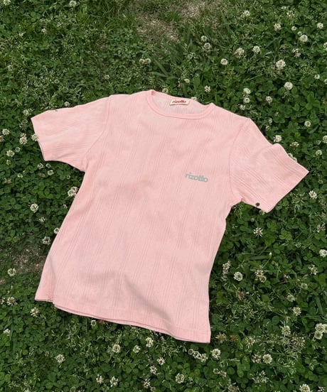 Cotton flower mesh T 【peach】