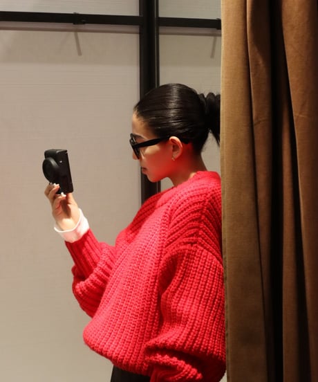 Spice wool volume Knit【Tomato】※箔なし