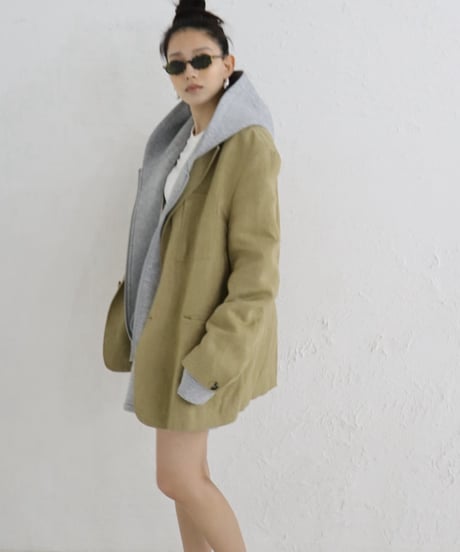 Marshmallow zip hoodie【gray】