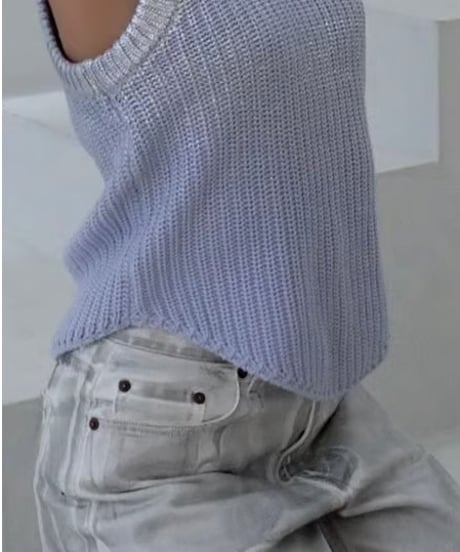 Spice 2way Knit Vest【blueberry】