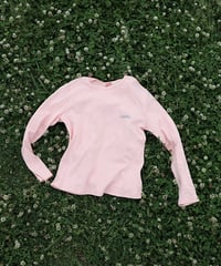 Cotton flower mesh longT【peach】