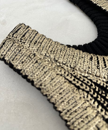 Spice  2way Knit Vest 【Black pepper】