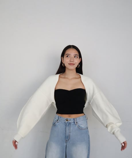 Cloud arm bolero【white】