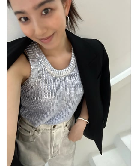 Spice 2way Knit Vest【blueberry】