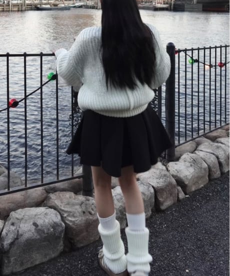 Spice wool volume Knit【Sea salt】