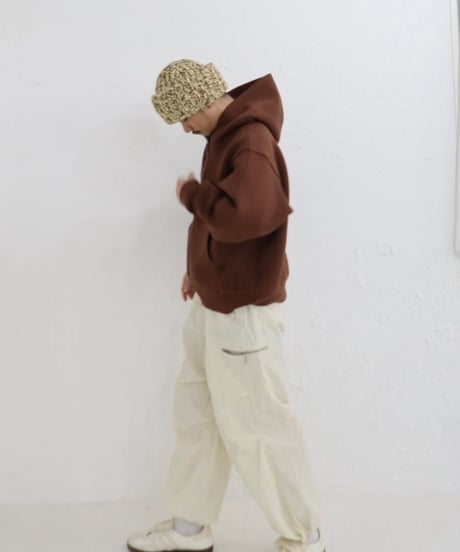 Handmade volume beanie【Caffe latte】