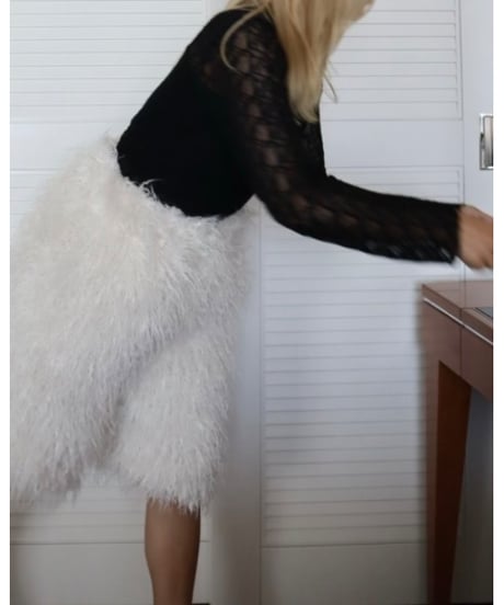 Fluffy Poodle Half Pants【Ivory】