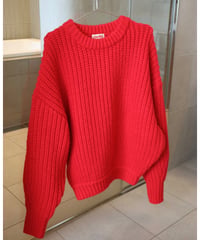 Spice wool volume Knit【Tomato】※箔なし