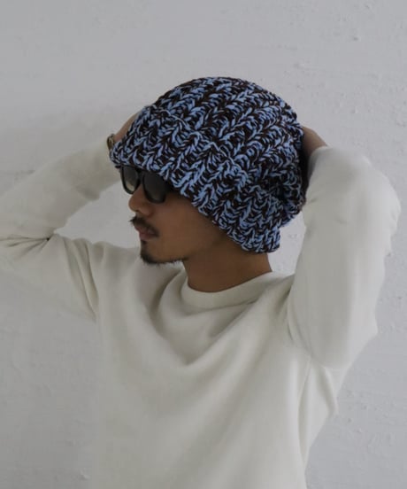 Handmade volume beanie【Choco-mint】