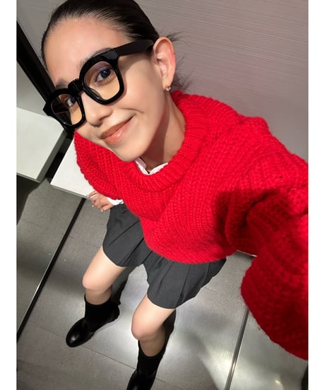 Spice wool volume Knit【Tomato】※箔なし