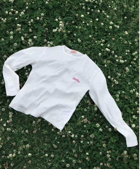Cotton flower mesh longT【strawberry milk】