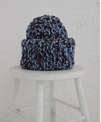 Handmade volume beanie【Choco-mint】