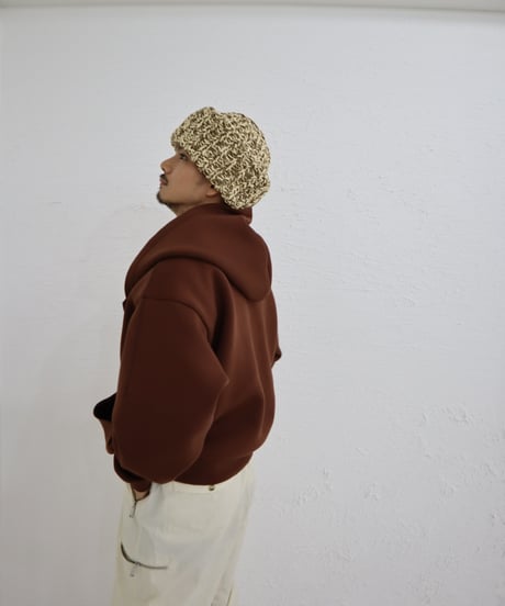 Handmade volume beanie【Caffe latte】