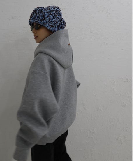 Marshmallow zip hoodie【gray】