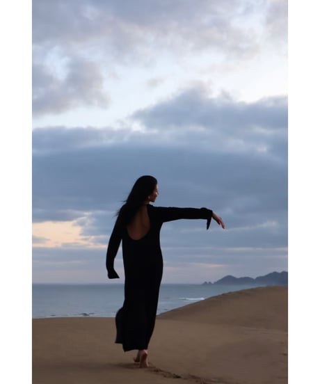 Relaxed dessert dress【black truffe】