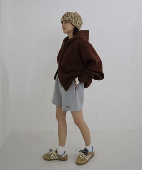 Marshmallow zip hoodie【brown】