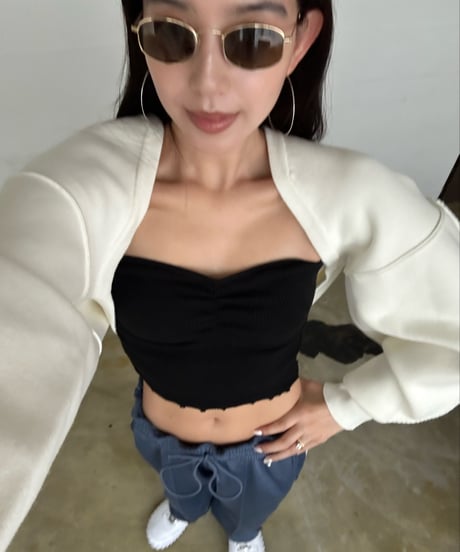 Cloud arm bolero【white】