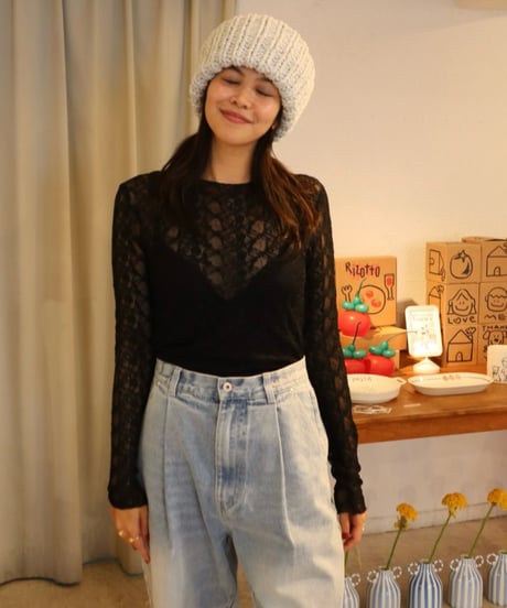 Lace Veil Tops【Black】