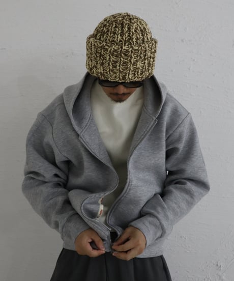 Marshmallow zip hoodie【gray】