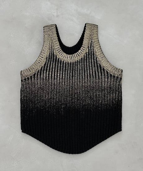 Spice  2way Knit Vest 【Black pepper】