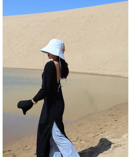Relaxed dessert dress【black truffe】