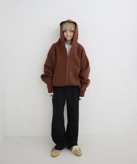 Marshmallow zip hoodie【brown】
