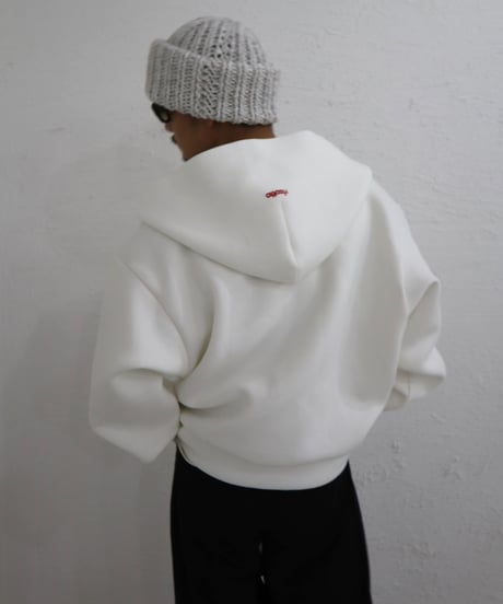 Marshmallow zip hoodie【white】
