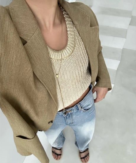 Spice 2way Knit Vest 2025【Ginger】