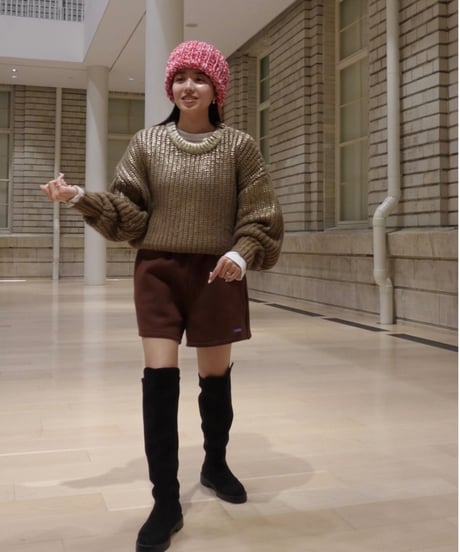 Spice wool volume Knit【Cacao】