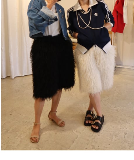 Fluffy Poodle Half Pants【Black】