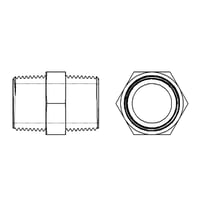 【ニップル】CADデータ / 2D / DXF