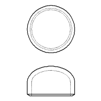 【キャップ (Sch80)】CADデータ / 2D / DXF
