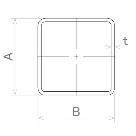 【角形鋼管・正方形（角パイプ）】CADデータ / 2D / DXF