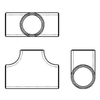 【同径チーズ (Sch20S)】CADデータ / 2D / DXF