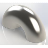 【180° ショートエルボ (Sch20S)】CADデータ / 3D / X_T