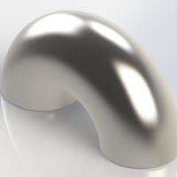 【180° ショートエルボ (Sch10S)】CADデータ / 3D / X_T