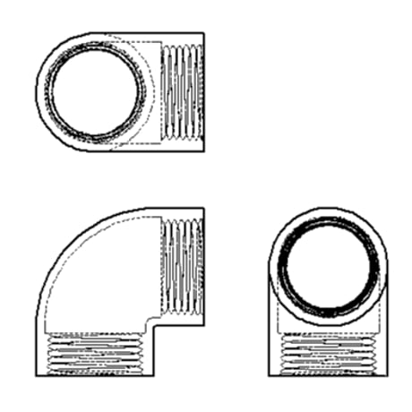 【ねじ込み式管継手】CADデータ / 2D / DXF
