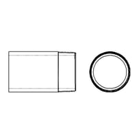 【片ニップル 圧力配管用 Sch80】CADデータ / 2D / DXF