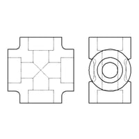 【クロス (Sch160)】CADデータ / 2D / DXF