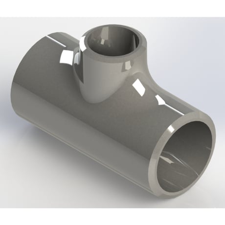 【突合せ溶接式管継手 Sch80】CADデータ / 3D / X_T